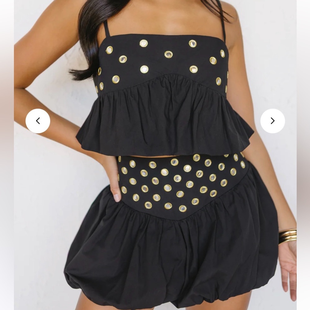 Vestique Black Mirror Skort Set